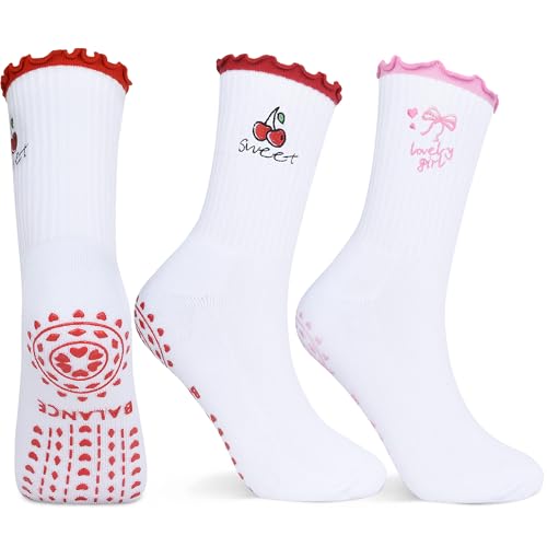 Image of Grip Non-slip Cute Pilates Socks for Yoga,Barre,Reformers US Shoe Sizes 5-11