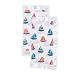 lulujo Baby 2-Piece Cotton Muslin Security Blankets, Sailboat
