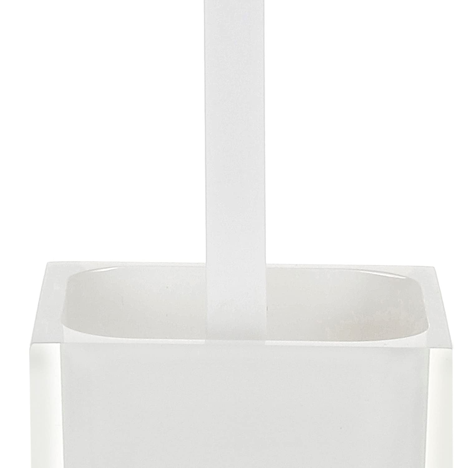 Gedy Auckland White, Dimensions and Weight: 37.5 x 9.8 x 9.8 cm & 0.85 kg, Made Clear Resin, Toilet Brush Design by R&S - Image 4