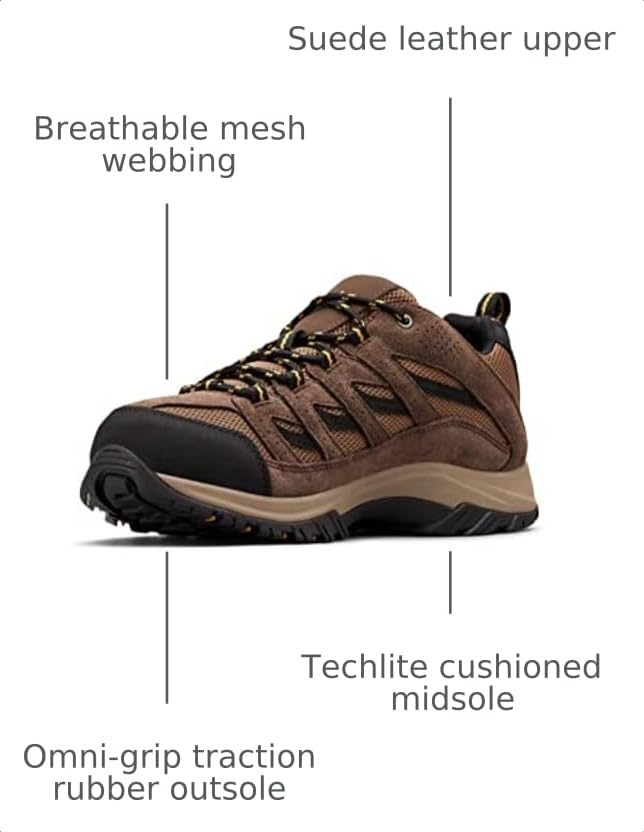 Image of Columbia Men's Crestwood Hiking Boots | High Traction, Lightweight, Breathable, Wide Fit Available