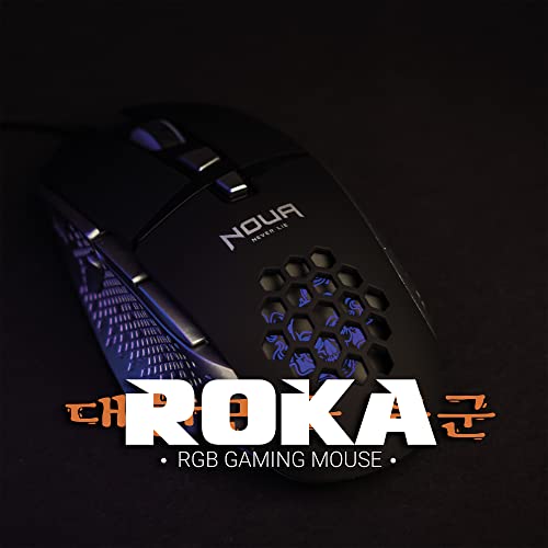Roka Mouse Gaming RGB con cavo USB, Sensore Ottico Instant 704 fino a 7200 DPI [4 Livelli Regolabili], Mouse da Gioco 8 Pulsanti e Illuminazione a LED con 4 Colori per PC Computer Notebook - Mouse gaming - Immagine 1