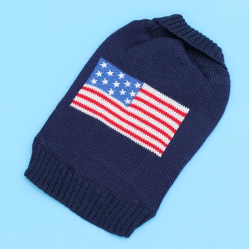 Suéter para perro disfraz con bandera invierno S miniatura 5