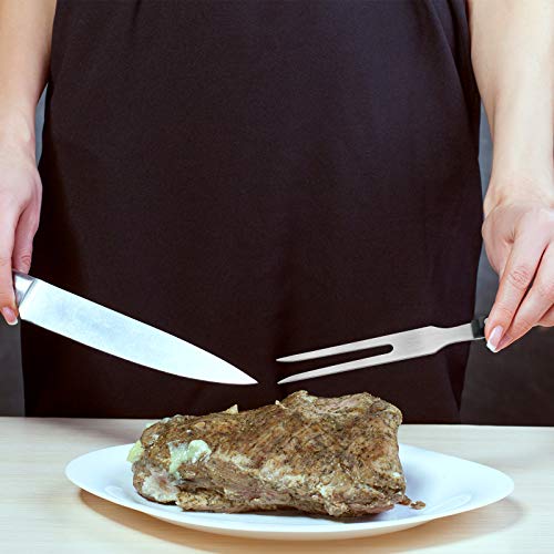 Patelai 2 Pieces Carving Meat Fork 10.6 Inch Long Kitchen Tableware Stainless Steel Serving Fork with Plastic Handle for Barbecue Turkey Dinner Cooking by Patelai - Image 6