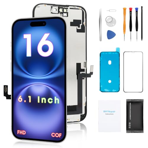 for iPhone 16 Screen Replacement 6.1 3D Touch Display Full Repair kit Digitizer Glass Assembly with Tools Set Tempered Glass Instruction
