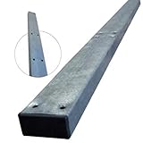 Ferretelix Poste Tubo 3 M acero galvanizado con perforaciones 80 x 40 x 2 mm para señales de trafico (no incluye señales)