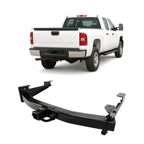 ECOTRIC Class 5 Trailer Tow Hitch W/2-Inch Receiver Compatible with 2001-2010 Chevrolet Silverado 2500HD 3500HD (6.5 Short Bed) Compatible with 2001-2010 GMC Sierra 2500HD 3500HD(6.5 Short Bed)