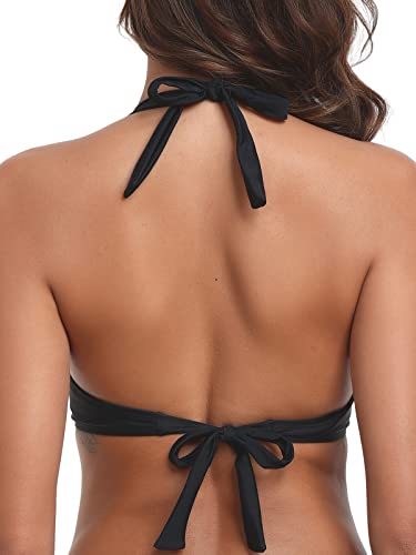 Ocean Blues Women's Push Up Bikini Top Halter Swimsuit Top4