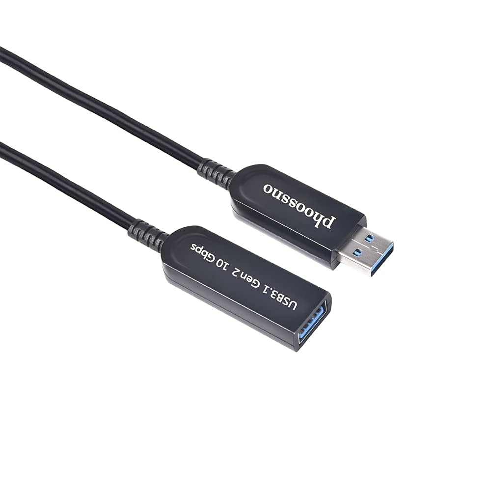 phoossno USB 3 1 Extension Cable Active Optical USB 10Gbps 30m Compatible with Microsoft Azure Logitech Camera Xbox