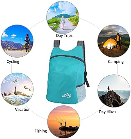 TSLBW Ultra Lightweight Foldable Backpack,Small Hiking Rucksack,Durable Lightweight Packable Backpack for Men Women,for Outdoor Sport Travelling Walking Hiking Camping Biking (1-blue)