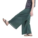 [沖縄技研] タイパンツ ヒモ仕様 ユニセックス メンズ レディース フィッシャーマンパンツ (ダークグリーン)