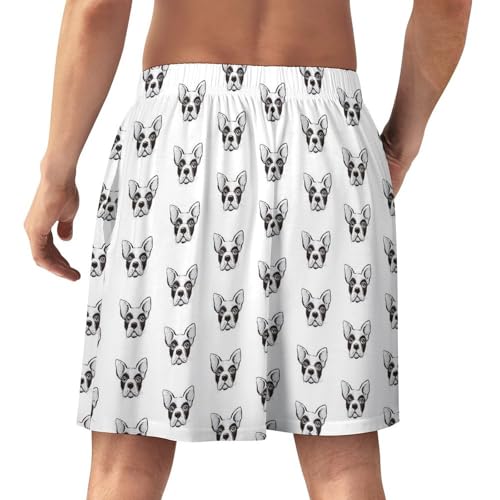 French Bulldog Men’s Pajama Shorts Soft Sleep Comfy Lounge Pant with Pockets3