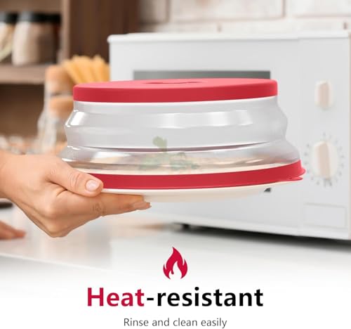 Image of ML-24-991 Microwave Splatter Cover Vented for Food with Hook Hole, Splatter Guard & Colander Kitchen Gadget for Food, Meal Prep
