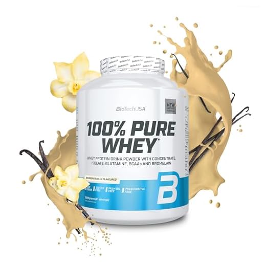 BioTechUSA 100% Pure Whey | Proteína en Polvo con BCAA y Glutamina | Sin Gluten, Sin Aceite de Palma, 2.27 kg, Vainilla Bourbon