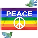 naval flags alphabet Solo lavable a mano. Bandera de la paz colorida 60*90 CM contra la guerra Jardines Oficinas Desfiles deportivos otras ocasiones Tela náutica lavable Bandera del arco iris a prueba de viento Orgullo gay Peace Flag