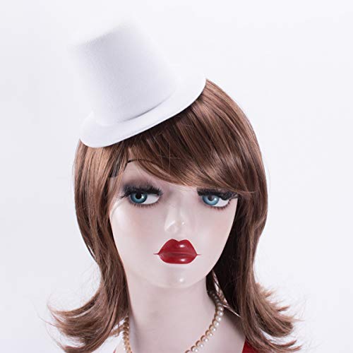 Lawliet Mini Top Tall Hat Fascinator Base Alligator Clips Millinery Craft A006 (White) #TOP3