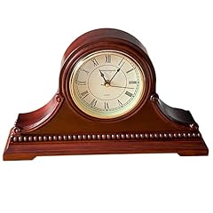 Mantel Clocks, Battery Operated, Silent Wood Table Clock with Westminster Chimes On The Hour, Solid photo Mantel Clocks, Battery Operated, Silent Wood Table Clock with Westminster Chimes On The Hour, Solid