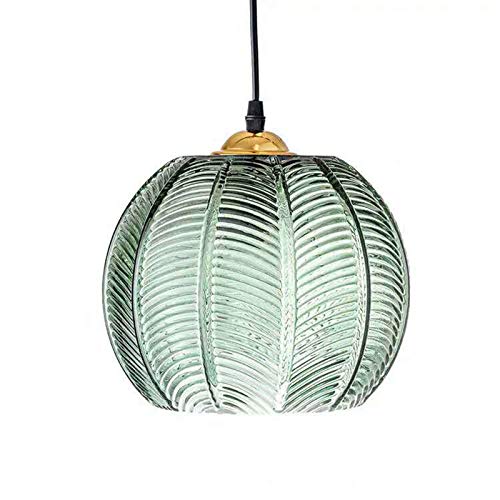 Suspension vert verre moderne luminaire suspendu E27 pour salon chic