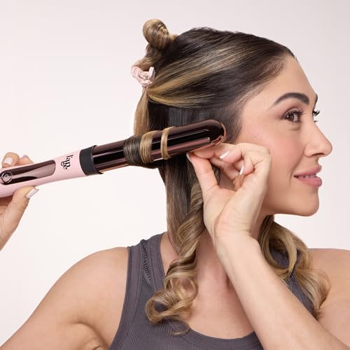 L'ANGE Hair Le Curl 25 MM Titanium Curling Wand — side view showing full product dimensions