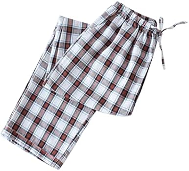 LOIJMK Lange slaapbroek voor heren, zwart, baggy, recht huispak, zacht, comfortabel, ademend, voor herfst en winter, casual mode, loungewear, vrijetijdsbroek, grijs, L