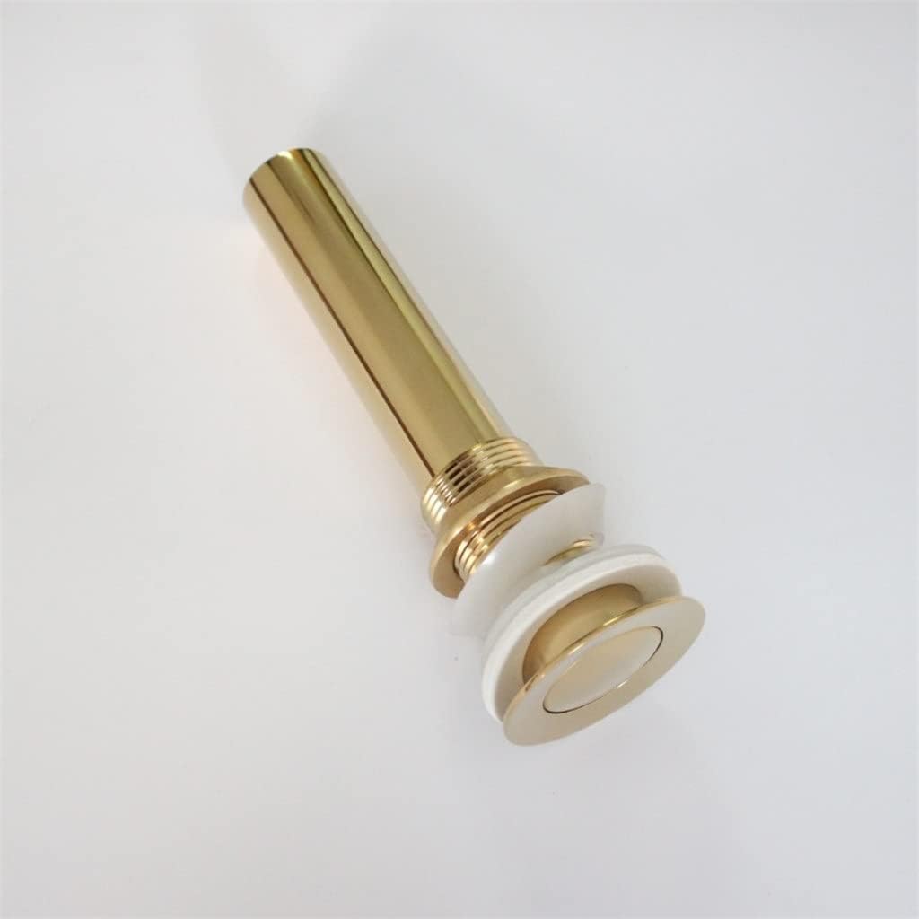 Basin Sink Golden Polished Basin Up Drain Click-Clack Strainer Waste Drainer Bathroom Accessories(E)