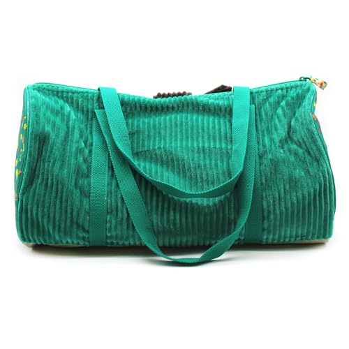 Les Déglingos Loup by Auzou x Children's Cabin Suitcase with Wheels 48 cm Soft Recycled Polyester for Children Travel, Green, Wolf Trolley Suitcase, Green, 48 cm high, 31 cm wide, 15 cm deep, wolf2