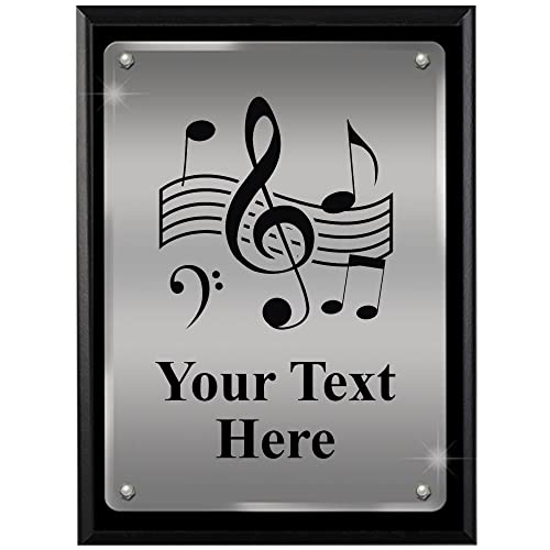 Crown Awards Personalized Music Floating Acrylic Plaque, 9 x 12 Engraved Custom Plaque Prime