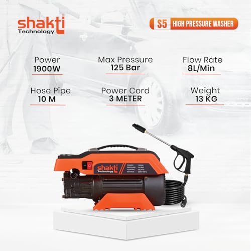 Shakti Technology S5 1900W 125 Bar 8L Car Washer - Image 4