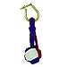Nautical Monkey Fist Knot Key Chain Red White & Blue