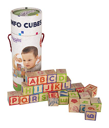 Image of Giggles - Nico The Giraffe & Giggles - Info Cubes, Multicolor (26 Pieces)