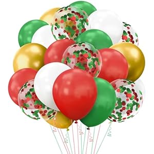 Christmas Balloons Red and Green Ba...