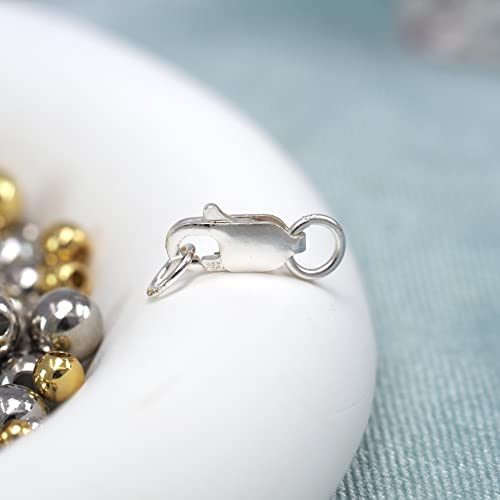 5Pcs 925 Sterling Silver Lobster Claw Clasp With Closed Jump Rings,Bracelet Clasp,Necklaces Clasp,Jewelry Clasp,Suitable For Diy Bracelets Necklaces Jewelry Making And Repairing (14Mm (0.55") #TOP2