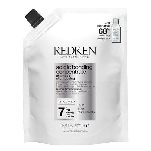 Redken Bonding Shampoo for Damaged Hair Repair | Acidic Bonding Concentrate | For All Hair Types | Refill | 16.9 Fl. Oz.