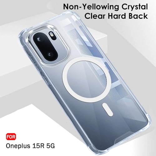 Image of TheGiftKart Crystal Clear Back Cover Case for OnePlus 15R 5G | 360 Degree Protection | Shock Proof Design | Transparent Back Cover Case for OnePlus 15R 5G (PC & TPU, Transparent Bumper)