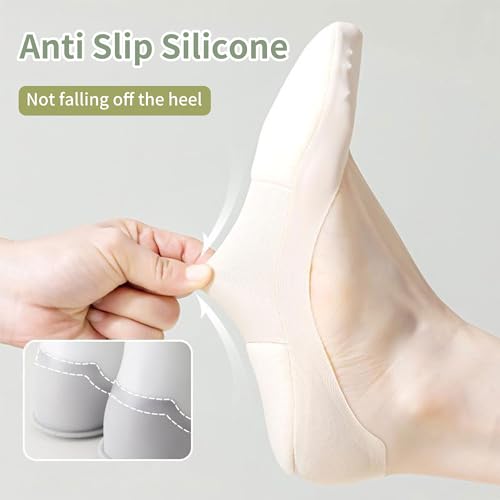 Image of 2 pairs Women No Show Socks Ice Silk Socks Low Cut Liner Non Slip Invisible sock Ice Feeling socks for Women Girls