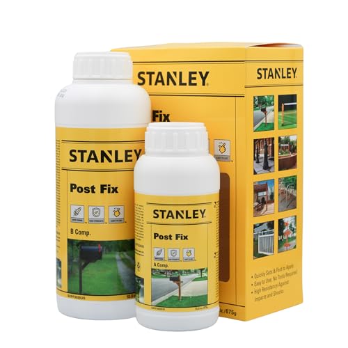 Consejos y reviews para comprar Espuma expandible los mejores 5. 33 Stanley Fence Post Mix 1 x (componente A) 12 onzas líquidas y (componente B) 10 onzas, espuma expandible alternativa de concreto para poste de valla y ajuste rápido, fácil...