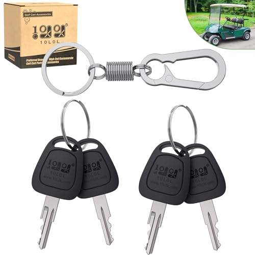 10L0L 4 Pack Golf Cart Ignition Keys for EZGO Gas & Electric Golf Cart 1976-up Replace OEM 17063-G1