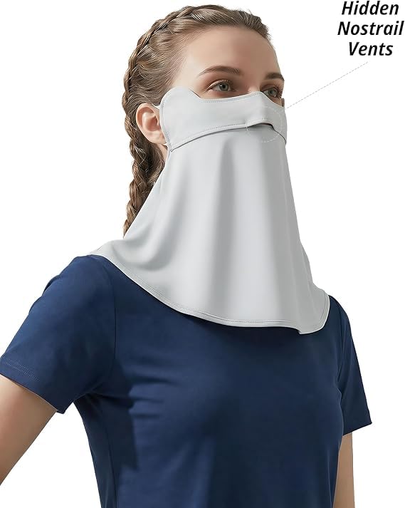 Image of 3-4 PCS Face Cover for Women, Full Face Mask for Sun Protection During Outdoor Activities, Breathable Ice Silk Fabric for All-Day Comfort