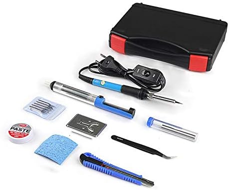Soldering 60W Adjustable Temperature Electric Soldering Iron Kit Welding Tools With Iron Tips Desoldering Pump Tin Pen - (Power: US 110V)