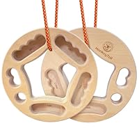 MonkeyTail Hangboard Fingerboard Kletterringe Fingertraininggerät für Klimmzüge Grifftraining Indoor und Outdoor Doppelseitig rutschfest Tragbar