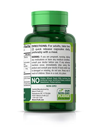 Nature's Truth Turmeric Curcumin Capsules | 2000Mg | 90 Capsules | With 95% Standardized Curcuminoids And Bioperine | Non-Gmo, Gluten Free Supplement #TOP6