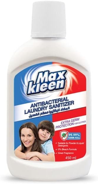 Maxkleen Antibacterial Laundry Sanitizer,Kills 99.99% Germs in 1 Wash - 450ml