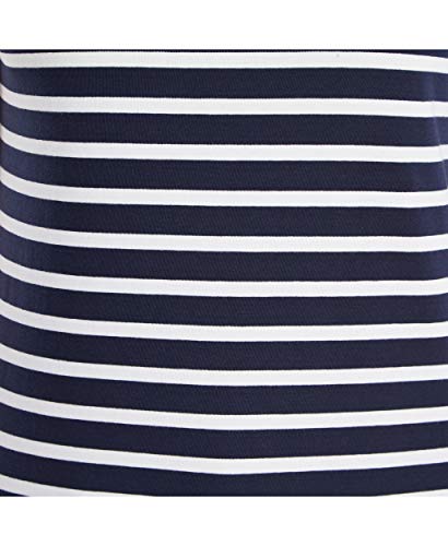 Nautica Women Easy Comfort V-Neck Striped Supersoft Stretch Cotton T-Shirt, Navy, Large #TOP5
