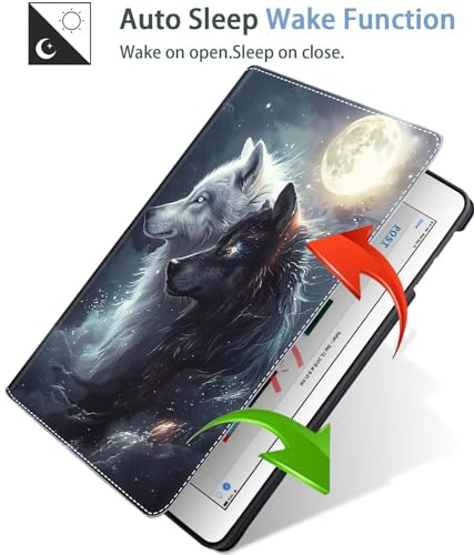 Coque Galaxy Tab S10 Lite et S9 FE : étui loup pliable pour tablette Samsung - 5