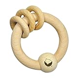 green sprouts Ring Rattle Made From Wood