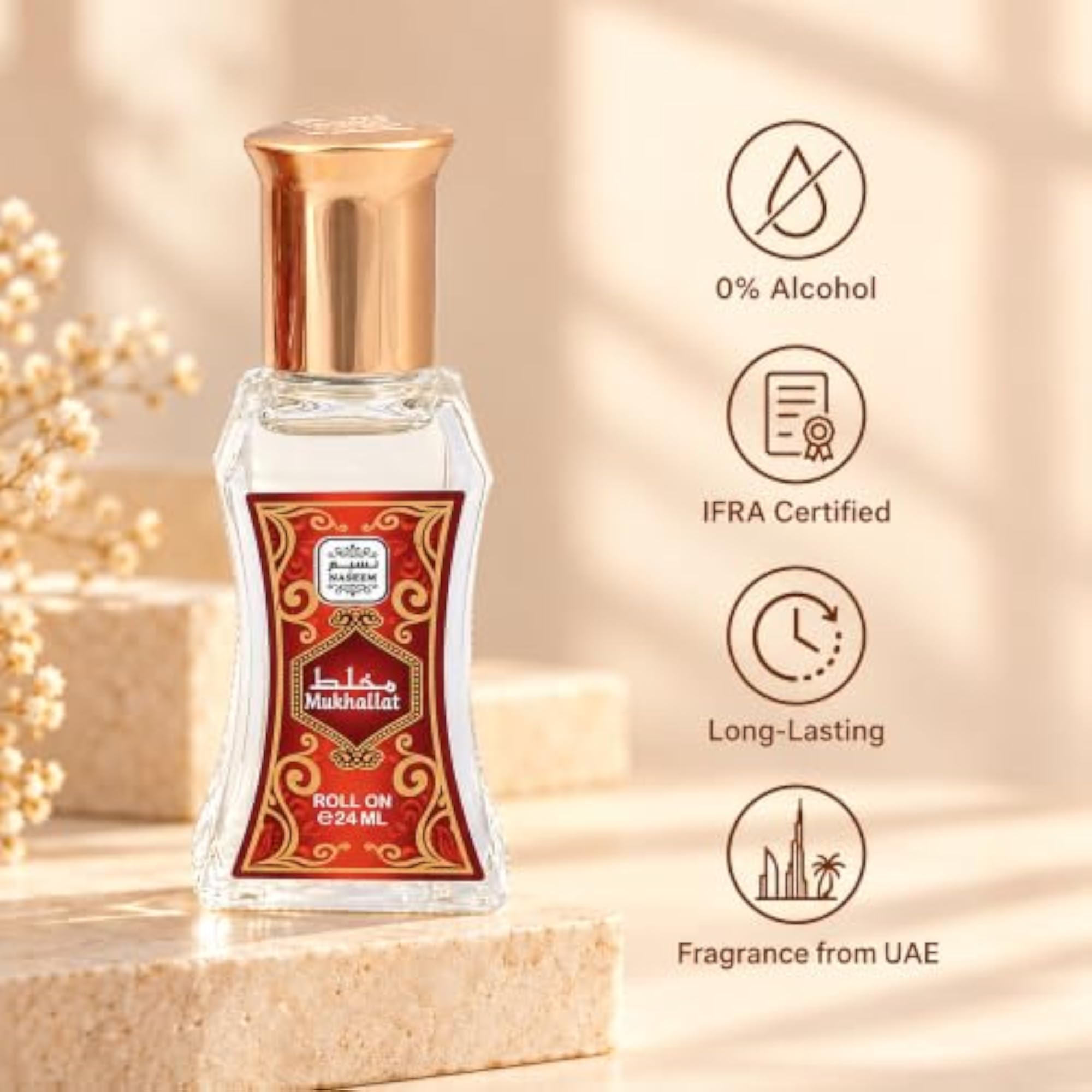 Mukhallat Roll On Oil, 24ml