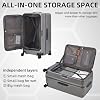 Kaleenie 2 pieces 20/29 Aluminum Frame Carry On and Checked Luggage Set with Side Opening,Lightweight Hardshell ABS+PC Trunk Suitcase with TSA Lock,360 Universal Wheels & Adjustable Handle,Dark Gray