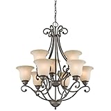 Kichler 43226OZ Camerena Large Chandelier Lighting, Olde Bronze 9-Light (30' W x 35' H) 900 Watts