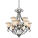 KICHLER Camerena 31.25" 5 Light Chandelier with White Scavo Glass Brushed Nickel