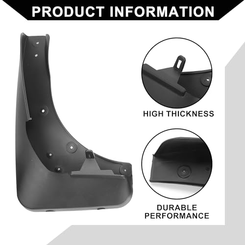 Image of Mud Flap Splash Guard with Mount Accessories for BMW X5 Sport Utility E70 Series 2008-2013 / Front & Rear Side Mud Guards /Durable / 1 Set