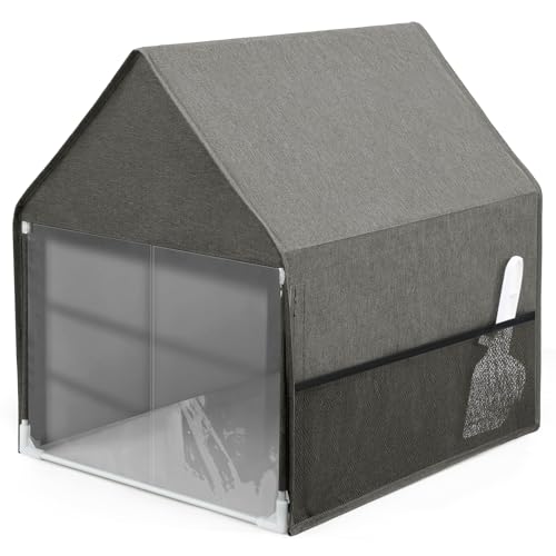 YeeBeny Cat Litter Box Cover, Enclosed Cat Potty Cat Litter Box Cover, Open Curtain for Easy Access...